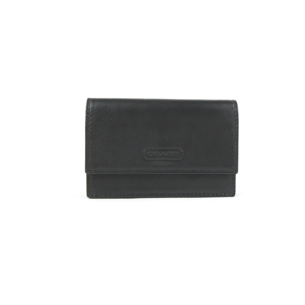 Coach Black Leather Card Case Wallet